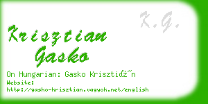 krisztian gasko business card